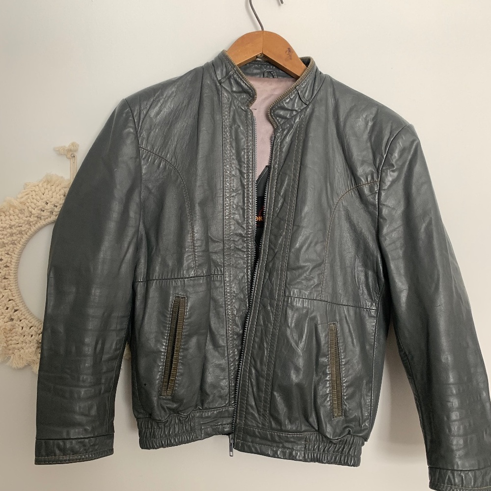 Vintage leather jacket 80s